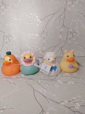 4 Spring Rubber Ducks